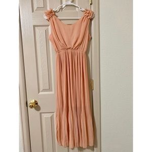 Peach chiffon dress